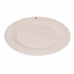 Biely keramický tanier Antic Line Hen, ⌀ 25 cm