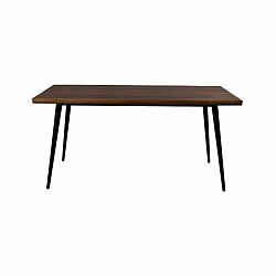 Jedálenský stôl s čiernymi oceľovými nohami Dutchbone Alagon Land, 160 x 91 cm