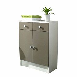 Sivo-hnedá kúpeľňová skrinka TemaHome Combi, šírka 60 cm