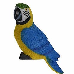 Dekoračný papagáj Ara ararauna, 7 x 10 x 18 cm
