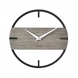 LAVVU Štýlové drevené hodiny LOFT u , pr. 35 cm