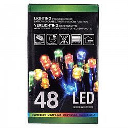 Vianočná svetelná reťaz, farebná, 48 LED, 402,5 cm